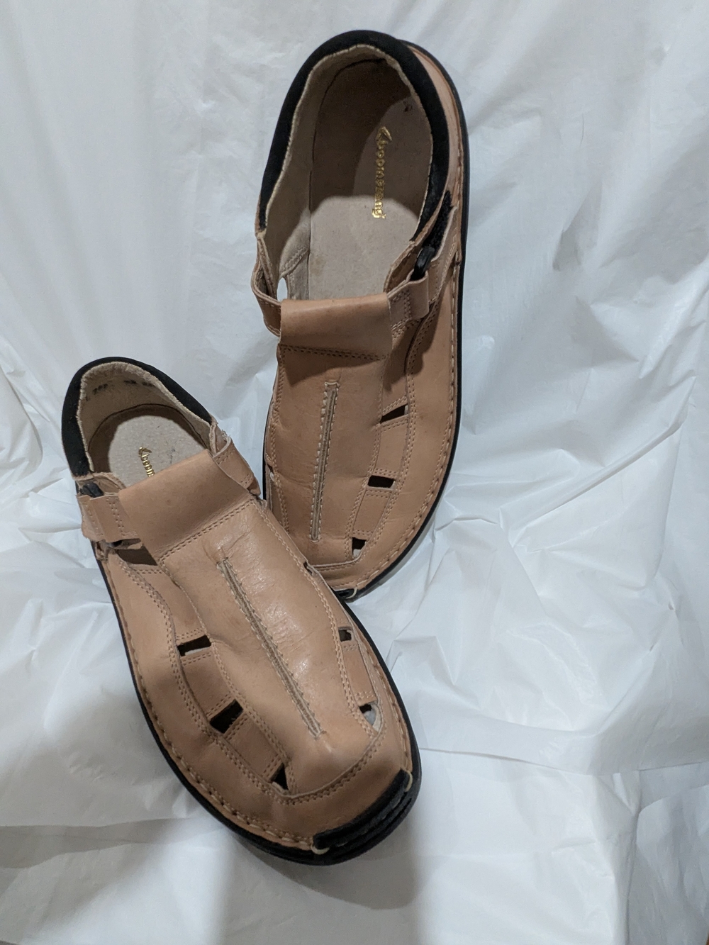 Men's Tan Leather Fisherman Sandals